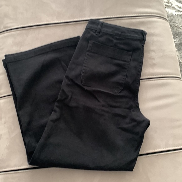 Joe Fresh Black Cropped Wide Leg Jeans size 30 - Picture 2 of 14